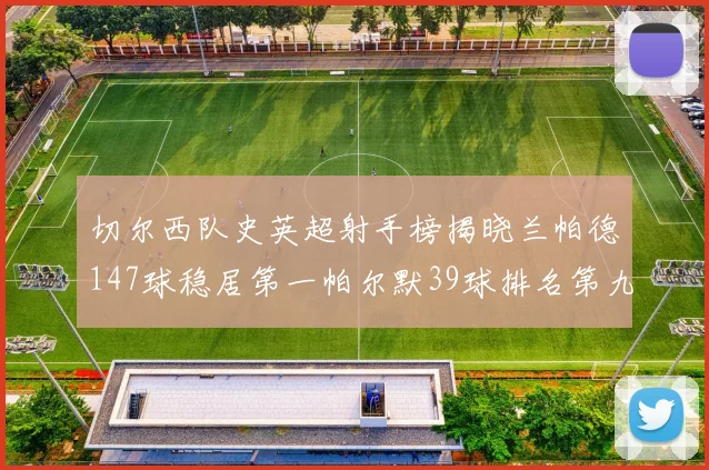 切尔西队史英超射手榜揭晓兰帕德147球稳居第一帕尔默39球排名第九